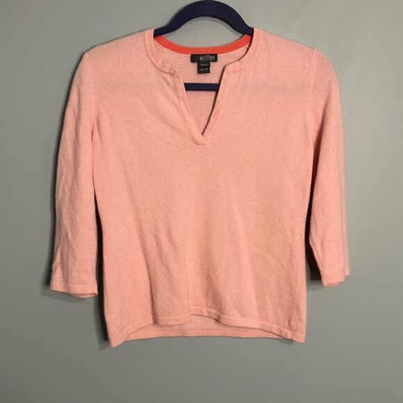 Griffin Cashmere Petite V Notch Sweater - Picture 1 of 6